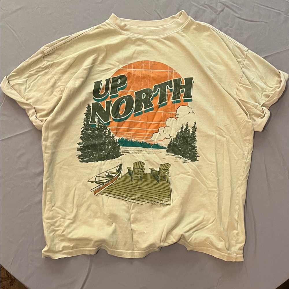 Up North Graphic T-Shirt - Cream